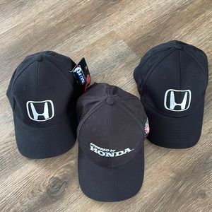 3 for 1 Honda Racing Hats in black